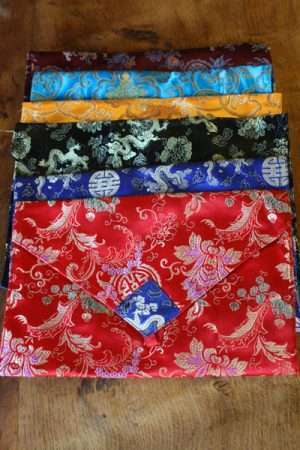 Buddhist book cover brocade