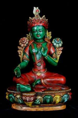 Green Tara statue Clay 35 cm