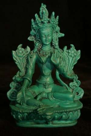 GREEN Tara statue resin 15cm