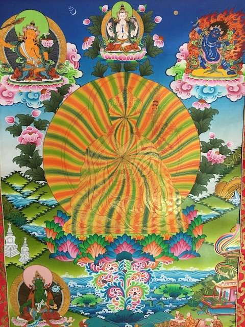 Padmasambhava Thangka Rainbow Guru