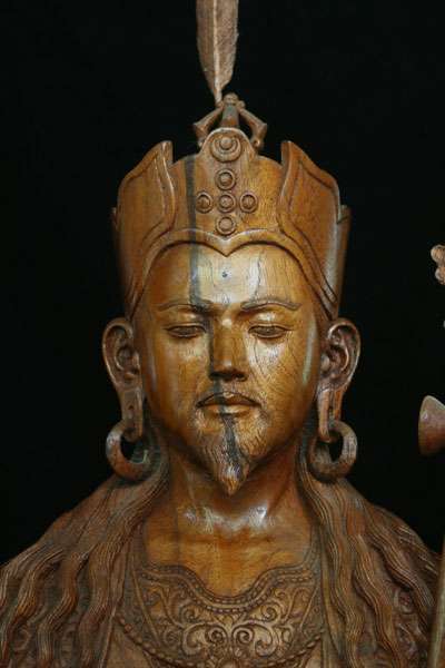 Padmasambhava statue wood - Image 2