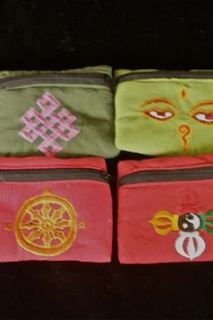 Embroidered Purse with  Buddhist symbols