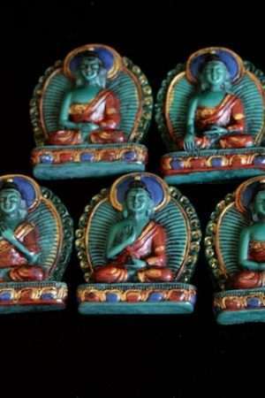 Resin Buddhas figures 5cm reliefs various