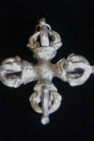 Brass double vajra pendant 4.5cm