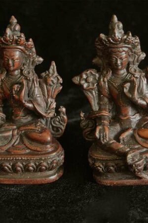 Green Tara White Tara resin statues 10cm
