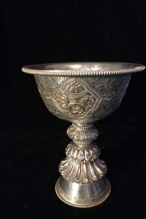 Butter lamp silver 15cm