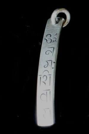Vertical Om Mani pendant WS_PVOM1