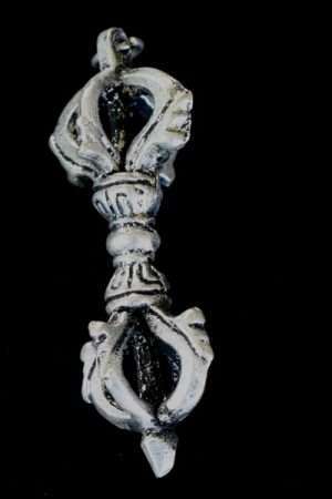 White metal vajra pendant PVS3