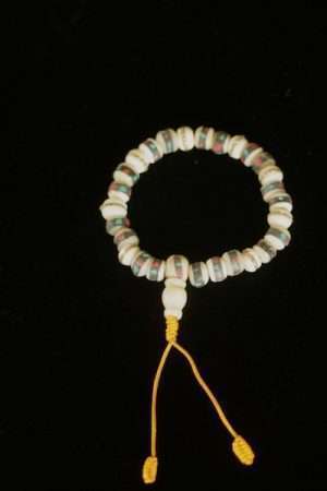 Bone and stone Wrist Mala