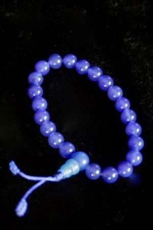 Blue jade wrist Mala