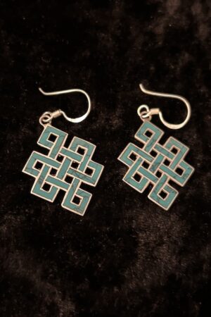 Endless Knot silver earrings