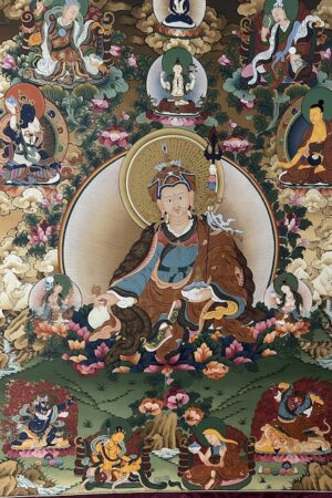 Padmasambhava and eight manifestations thangka