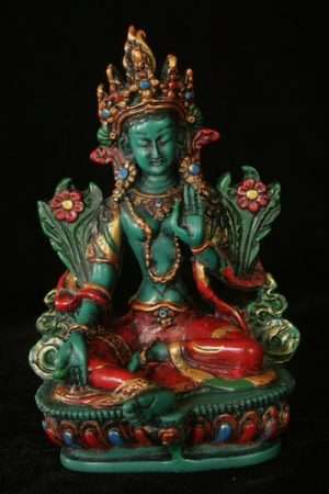 Green Tara Resin statue 15cm