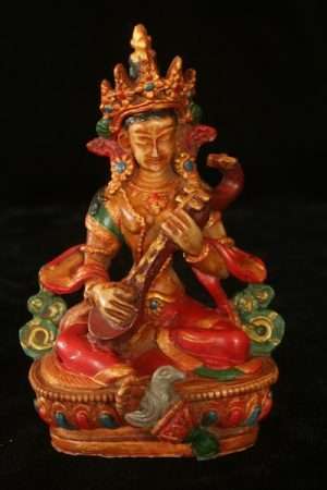 Saraswati statue Resin 15cm