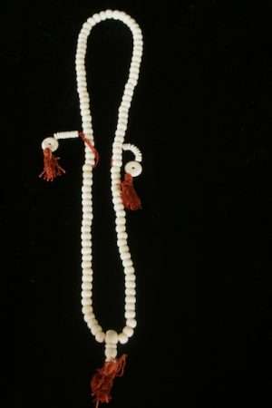 White bone mala 8mm bead