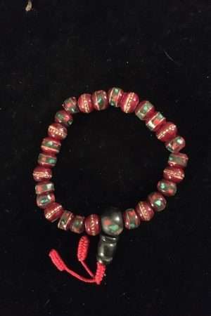 Bone and stone Wrist mala