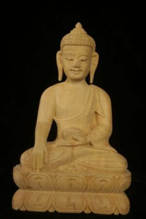 Shakyamuni Buddha statue wood 15cm