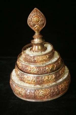 Mandala set part gold plated 14cm