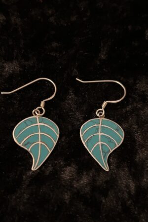 Bodhi leaf earrings Silver 2cm