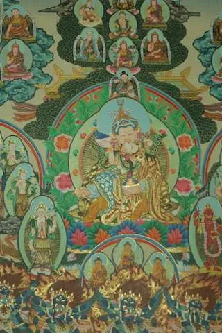 Longchen Nyingthig Padmasambhava refuge tree thangka - Image 2