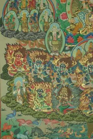 Longchen Nyingthig Padmasambhava refuge tree thangka - Image 4