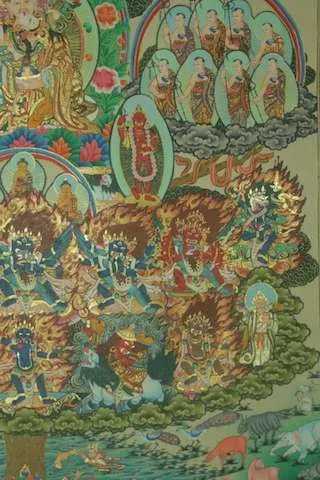 Longchen Nyingthig Padmasambhava refuge tree thangka - Image 5