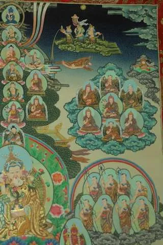Longchen Nyingthig Padmasambhava refuge tree thangka - Image 6