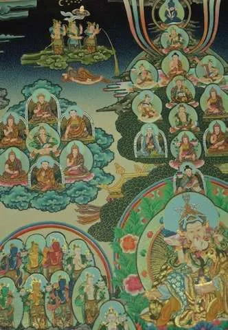 Longchen Nyingthig Padmasambhava refuge tree thangka - Image 7
