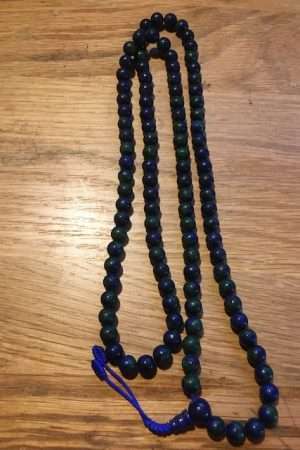 Blue green Agate stone mala 7mm