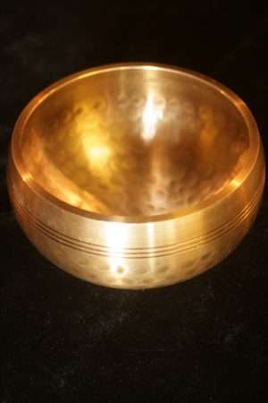 Singing bowl curved sided hand beaten  12cm