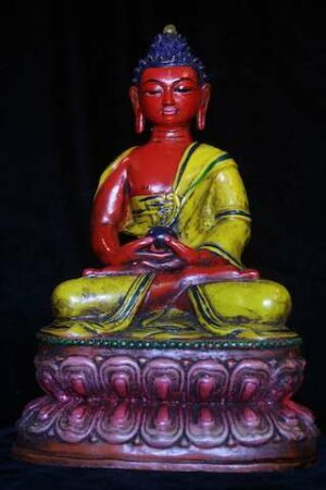 Amitabha Buddha statue Clay  30cm Painted Clay Buddha statue