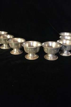 Buddhist Offering Bowls SILVER  10cm