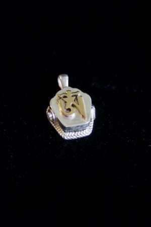 Silver/gold  Om locket/ Gao 2.5cm
