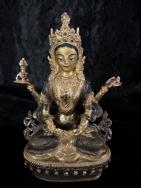 PRAJNAPARAMITA Four arm statue 21cm