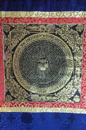 Om mane padme hum /conch Mandala thangka