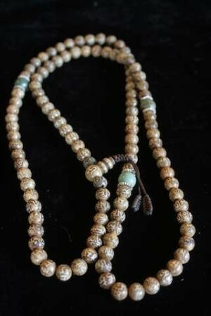 BONE OM MANE PADME HUM MALA 8mm
