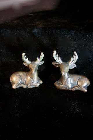 DEER SET BRASS 6cm