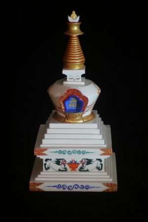 WOOD STUPA/CHORTEN 25 cm