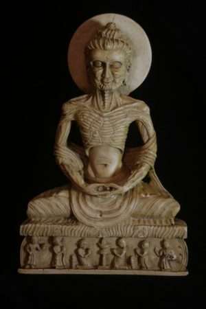 ASCETIC BUDDHA /FASTING BUDDHA RESIN STATUE 22cm
