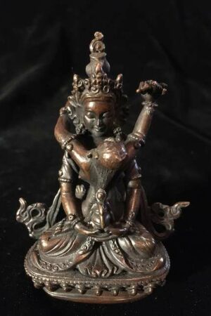 AMITAYUS YAB YUM STATUE 10cm  Copper