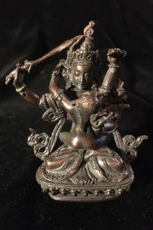 MANJUSRI  YAB YUM STATUE 10cm  Copper