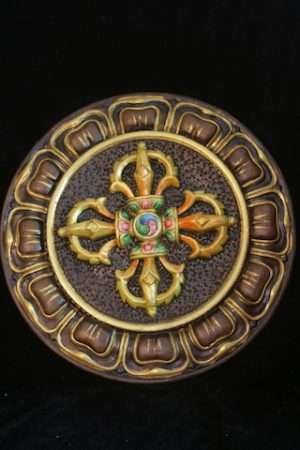 DOUBLE VAJRA HANGING CLAY 26cm