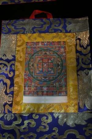 FIVE BUDDHA MANDALA POSTCARD THANGKA