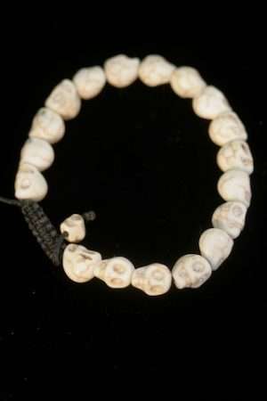 Skull wrist mala