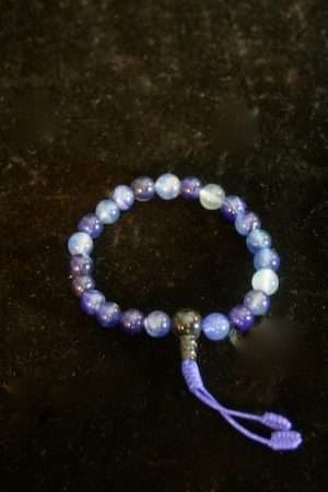 BLUE AGATE WRIST MALA