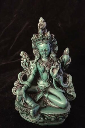 GREEN TARA RESIN STATUE 13cm