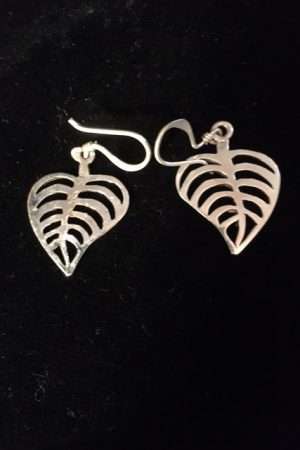 BODHI LEAF SILVER EARRINGS