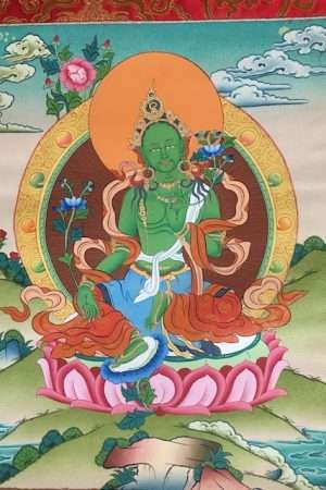 GREEN TARA THANGKA