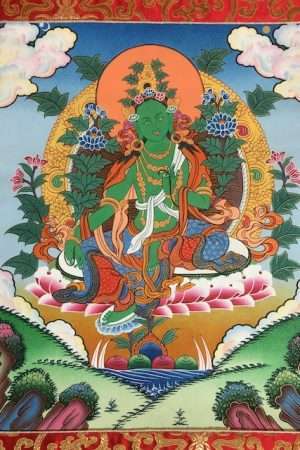 GREEN TARA THANGKA