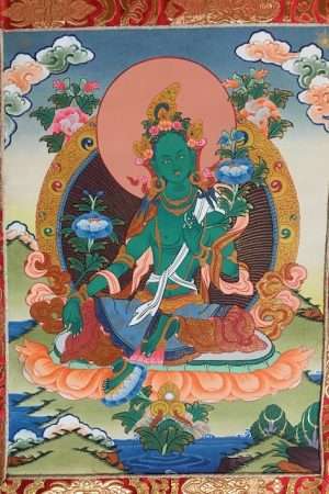 GREEN TARA THANGKA